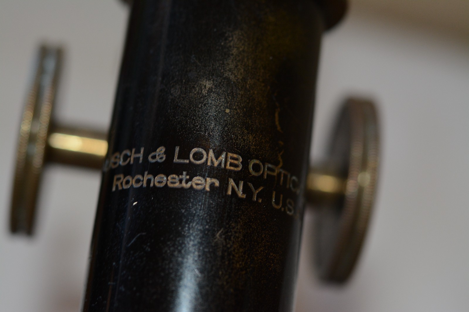Microscopes. Antique. Bausch Lomb mirror microscope