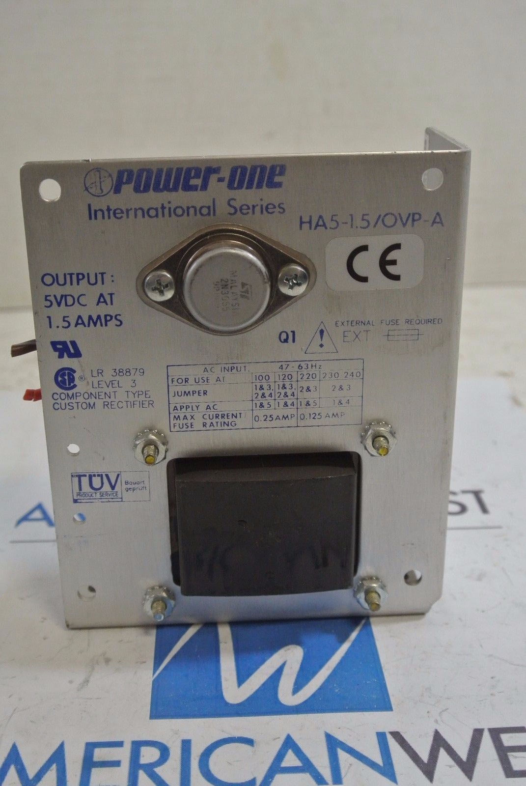 Power One Power Supply HA5-1.5/OVP-A  5 VDC @ 1.5 Amps  HA5  USED