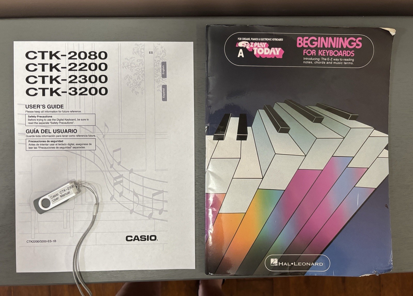 Casio CTK-2300 Keyboard COMPLETE with stand, power cord, user manual, box