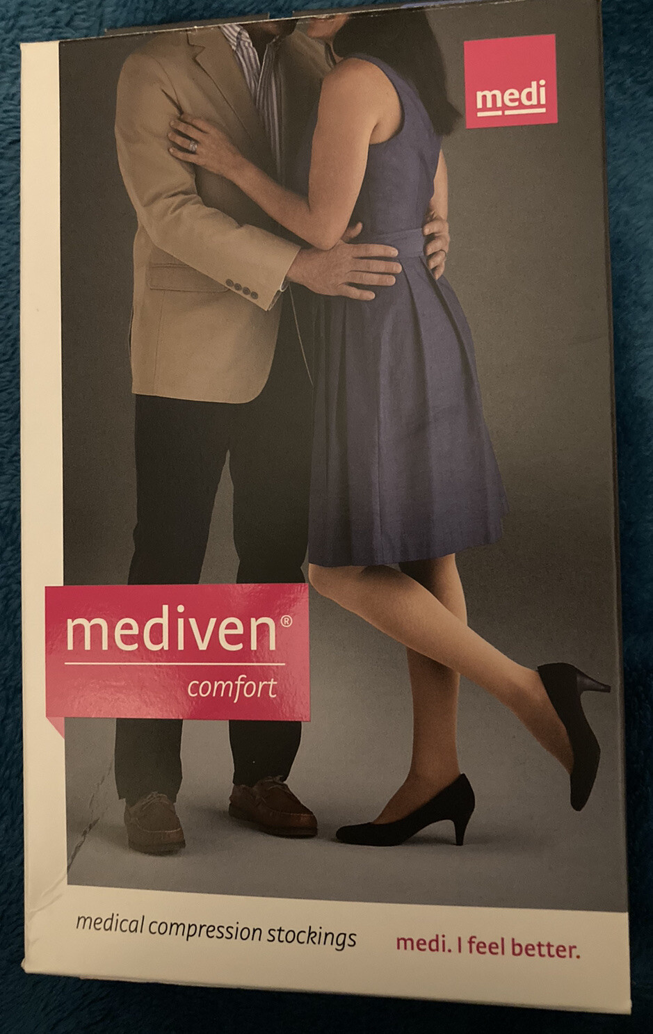 ❤️MEDIVEN THIGH HIGH COMPRESSION STOCKINGS EBONY LACE BLACK 15-20 SIZE III NEW!