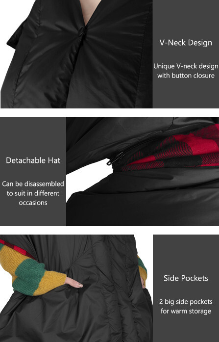 800 Fill Power Camping Down Blanket Ultralight Compact Shawl Scarf Puffer,FREE