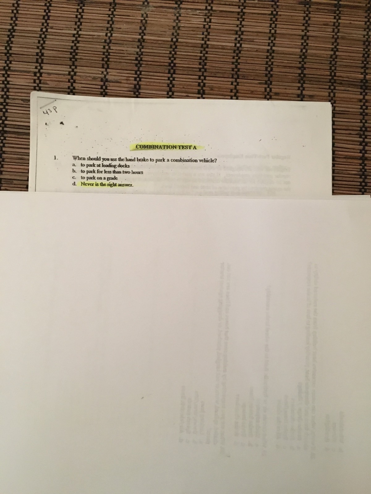 Cdl Questions and Answers Practice Test