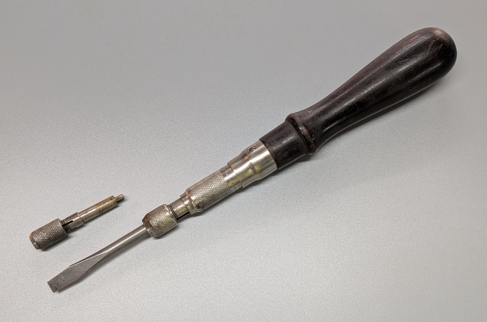 ATQ MILLERS FALLS No. 12 Spiral Automatic Screwdriver Auxiliary Chuck Cocobolo