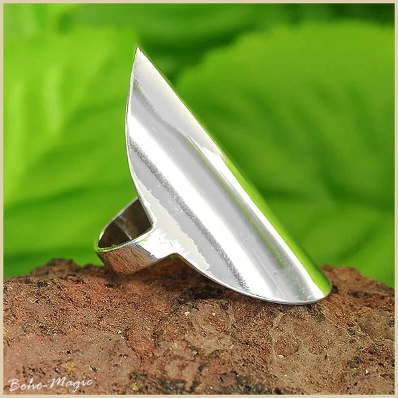 Solid 925 Sterling Silver Band & Wide Ring Handmade Jewelry Ring All Size