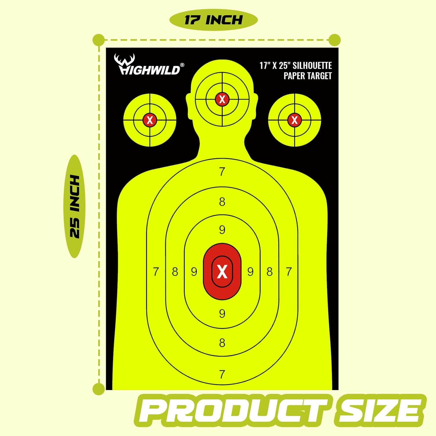 Shooting Range Silhouette Paper Target - 17X25 Inches