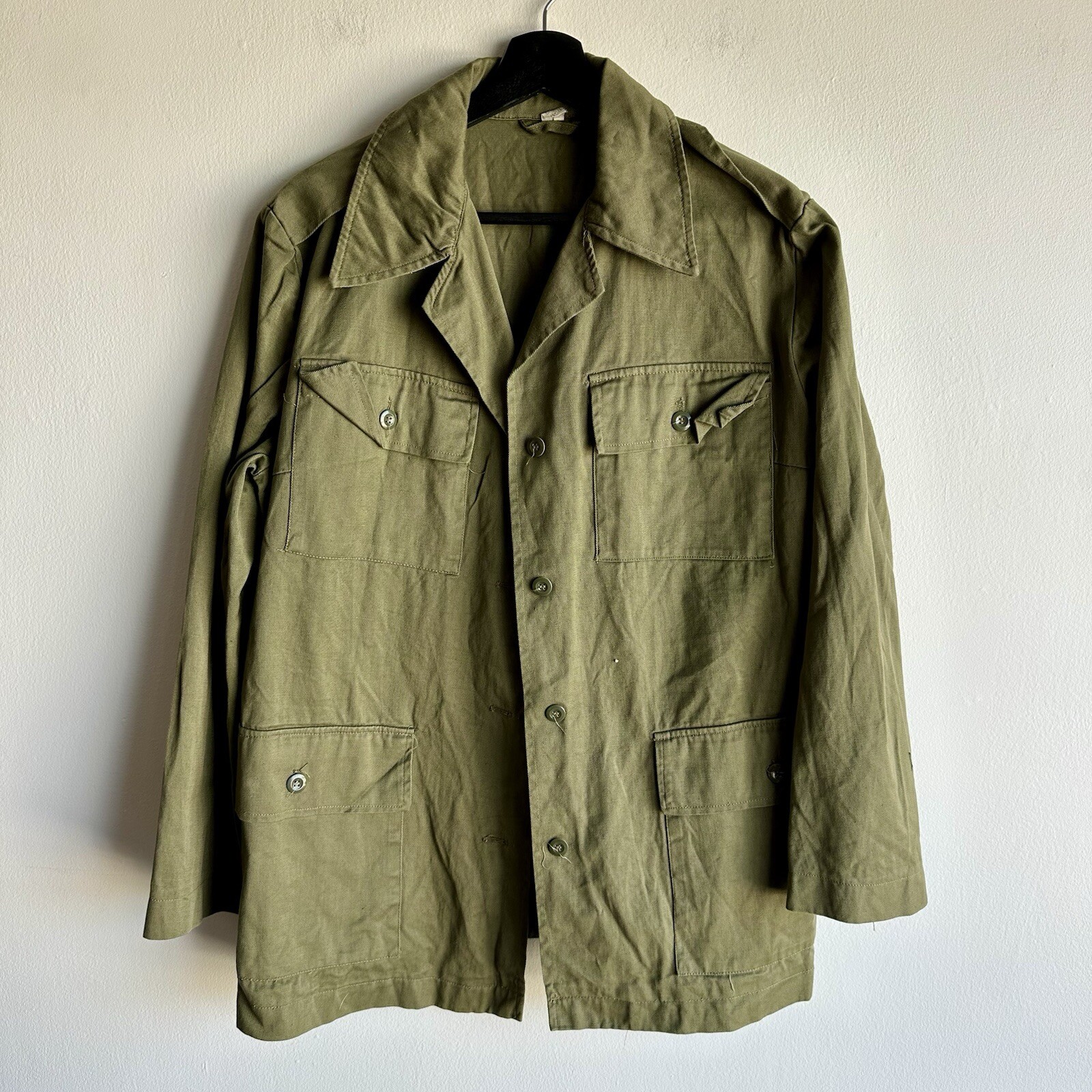 1980s Iraqi Popular Army 4 Pocket OG Jacket Mint X-Large Iran-Iraq War