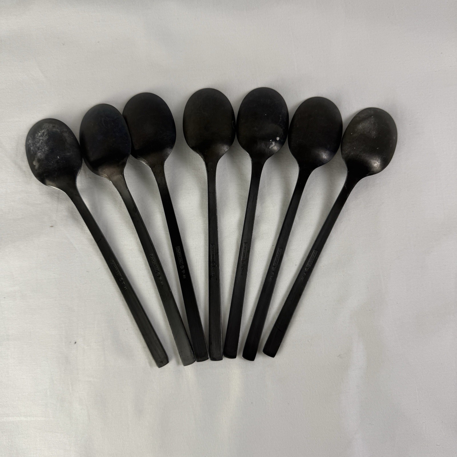 35 Piece Cambridge Cecil Black Satin Flatware Silverware Service For 7 Titanium