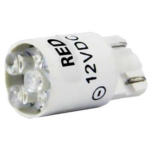 12VDC Red Cluster LED T3-1/4 Wedge Base Lamp  91-10WB-123R