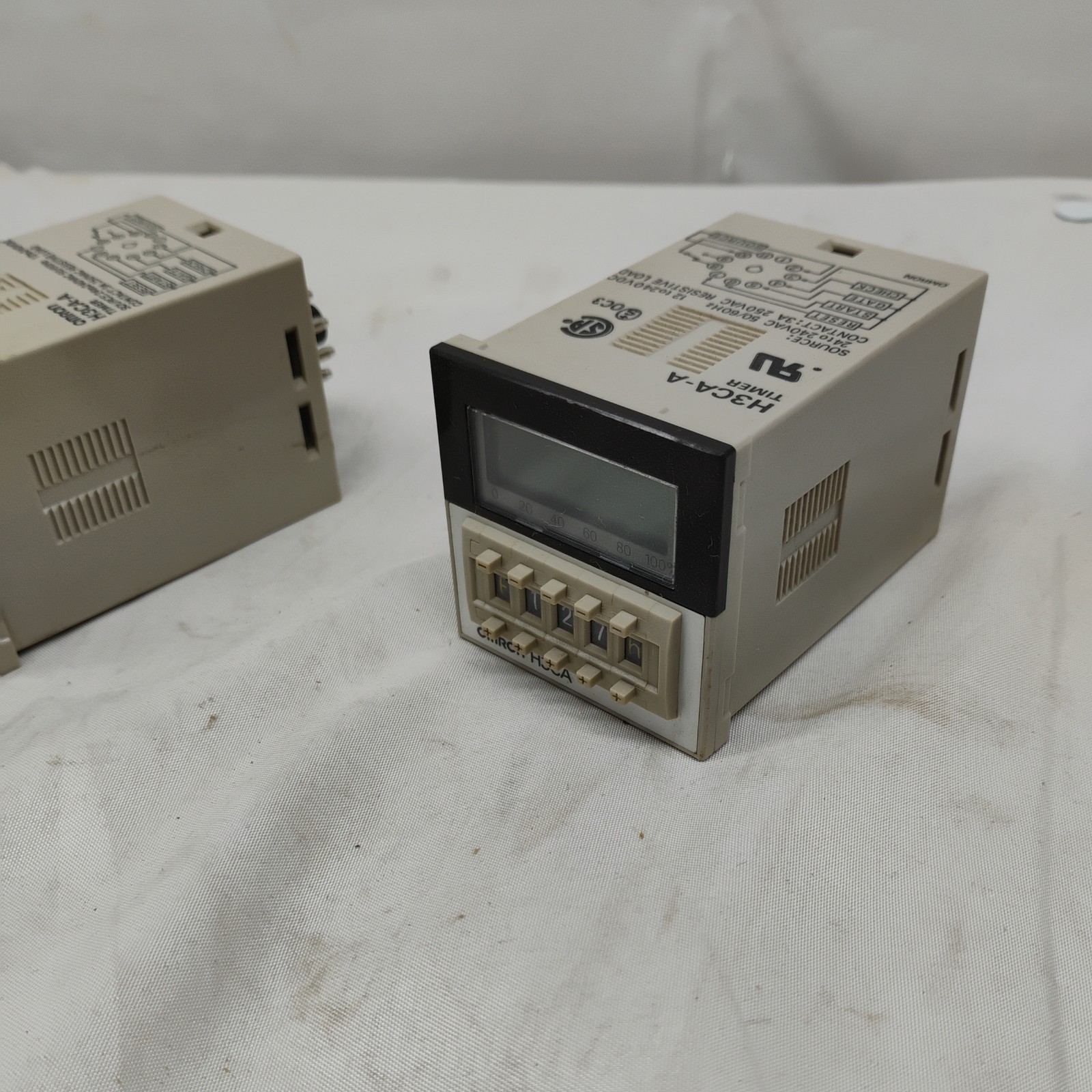 3X Omron H3CA-A Digital Timer Relay 11 pin With Relay Socket 27E892