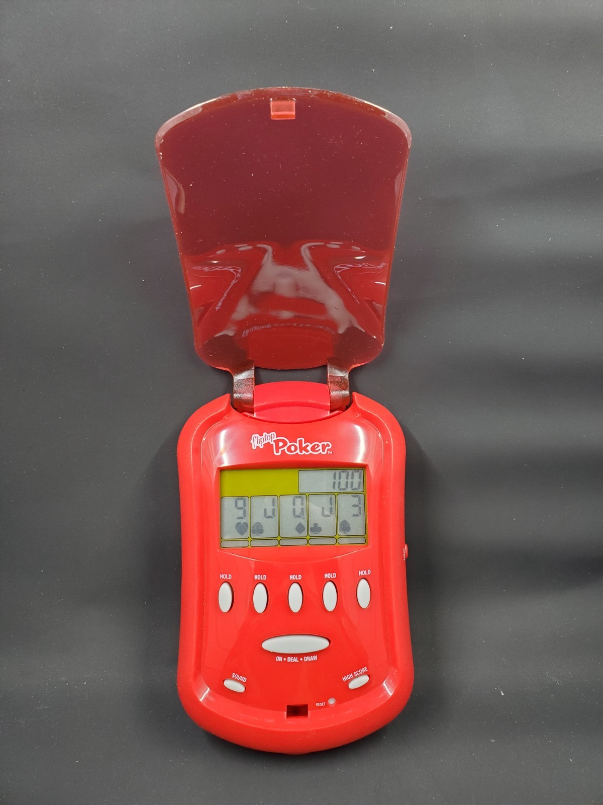 G6 Vtg Radical Lighted Poker Flip Top Hand Held video game WORKS