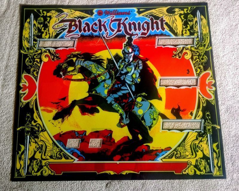 Williams Black Knight Pinball Machine Translite Backglass