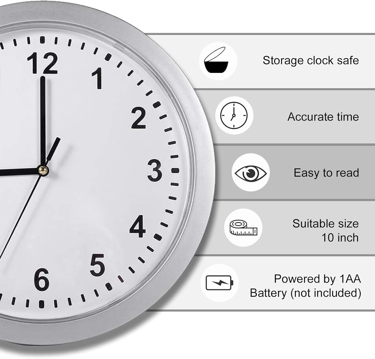 Vintage Decorative Wall Clock with Hidden Safe, Secret Storage, Home Security
