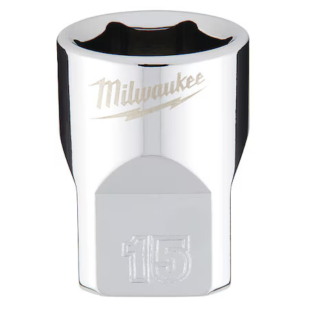 Milwaukee Tool 45-34-9085 3/8 In. Drive 15Mm Metric 6-Point Socket With Four