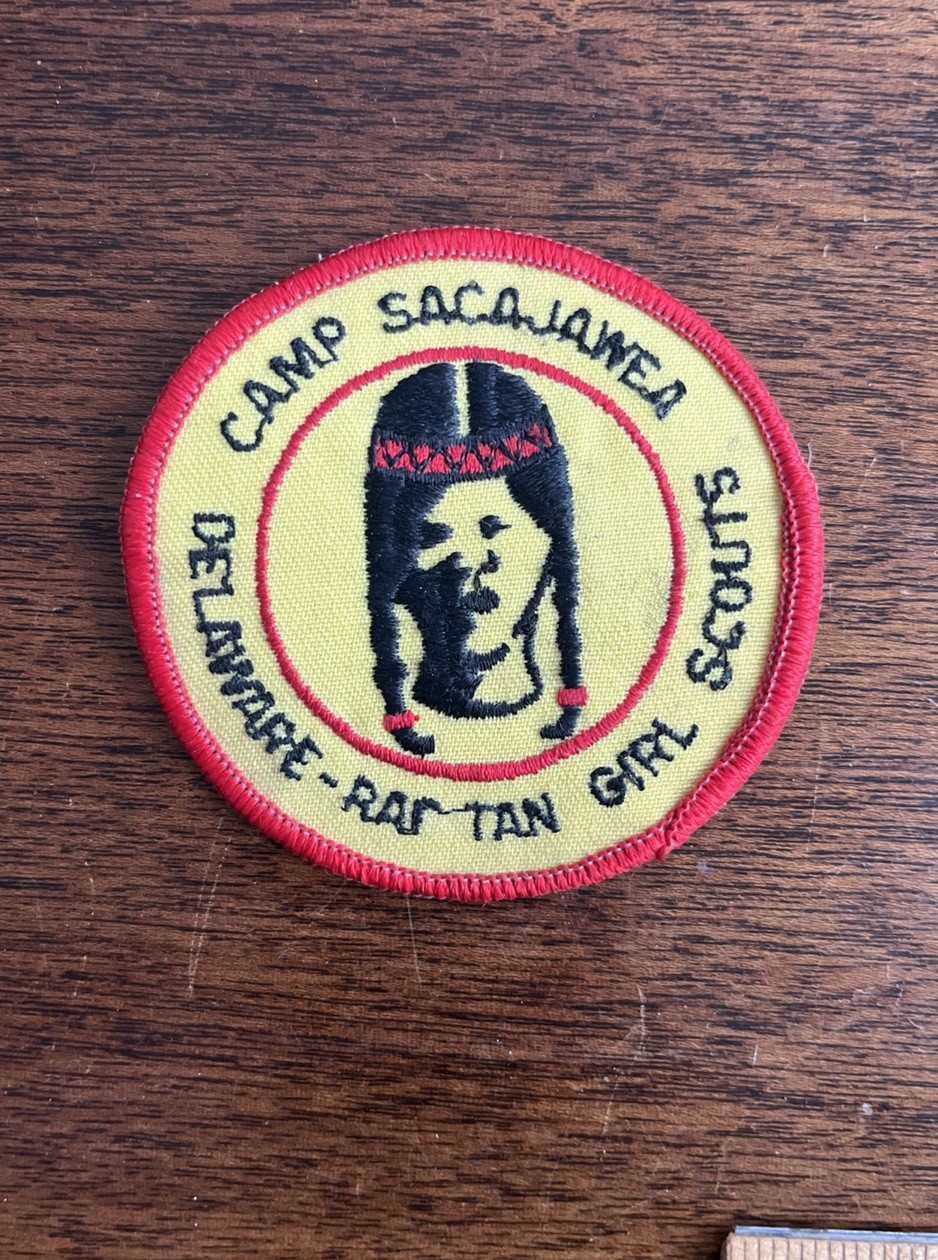 Rare Older Camp Sacajawea Girl Scout Patch Delaware Raritan NJ Camping GSA