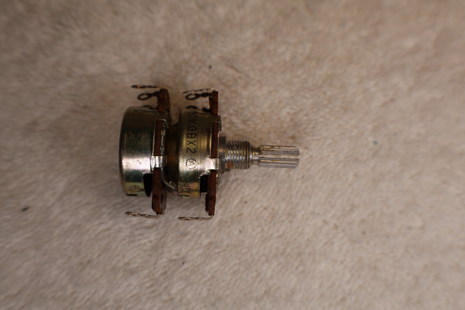 NOS 50K Ohm Volume Potentiometer with Loudness Tap (Wire Terminal)
