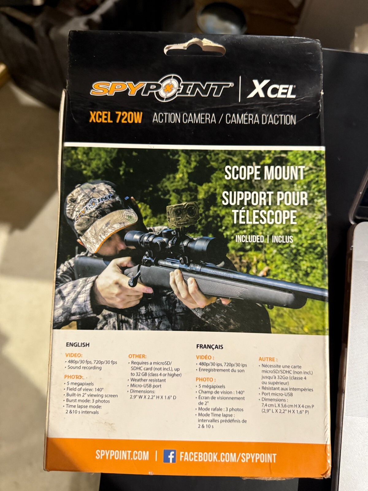 SpyPoint Xcel Special Edition XCEL 720W Action Camera 5MP 2" Screen Hunting
