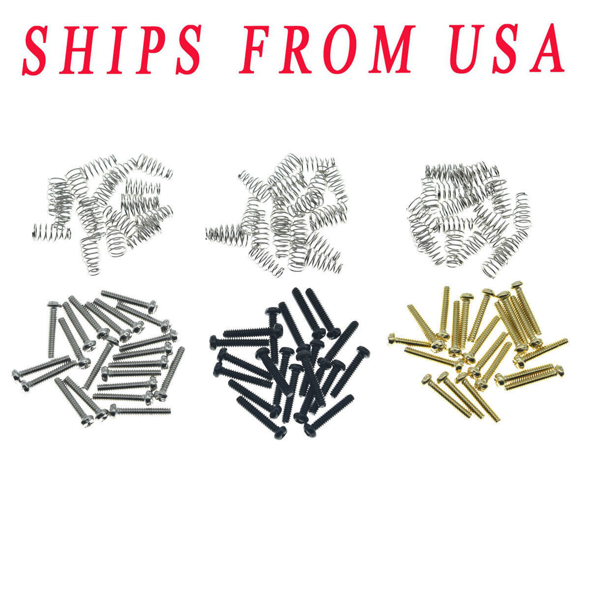 20xStainless Steel #6-32 Pickup Screws & Springs fits American Fender Strat/Tele
