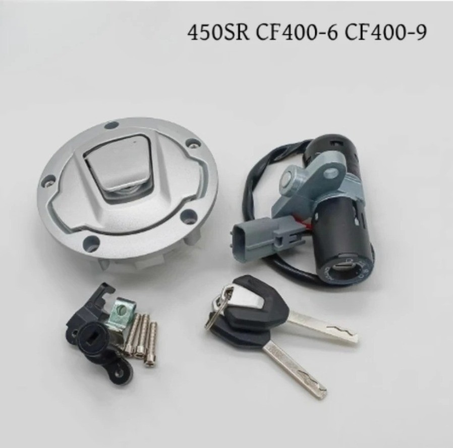 1 set For CFMOTO 450SR CF400-6 CF400-9 Ignition Switch Fuel Gas Cap Lock Key