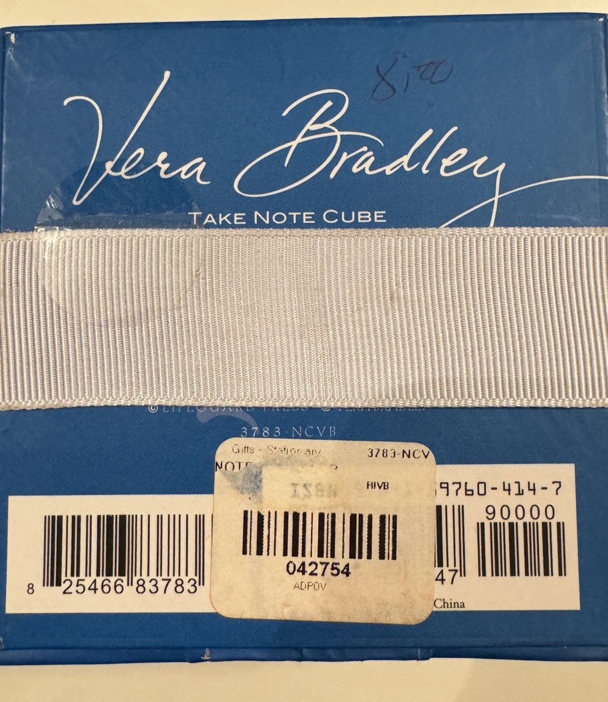 New Vera Bradley Take Note Cube Riviera Blue