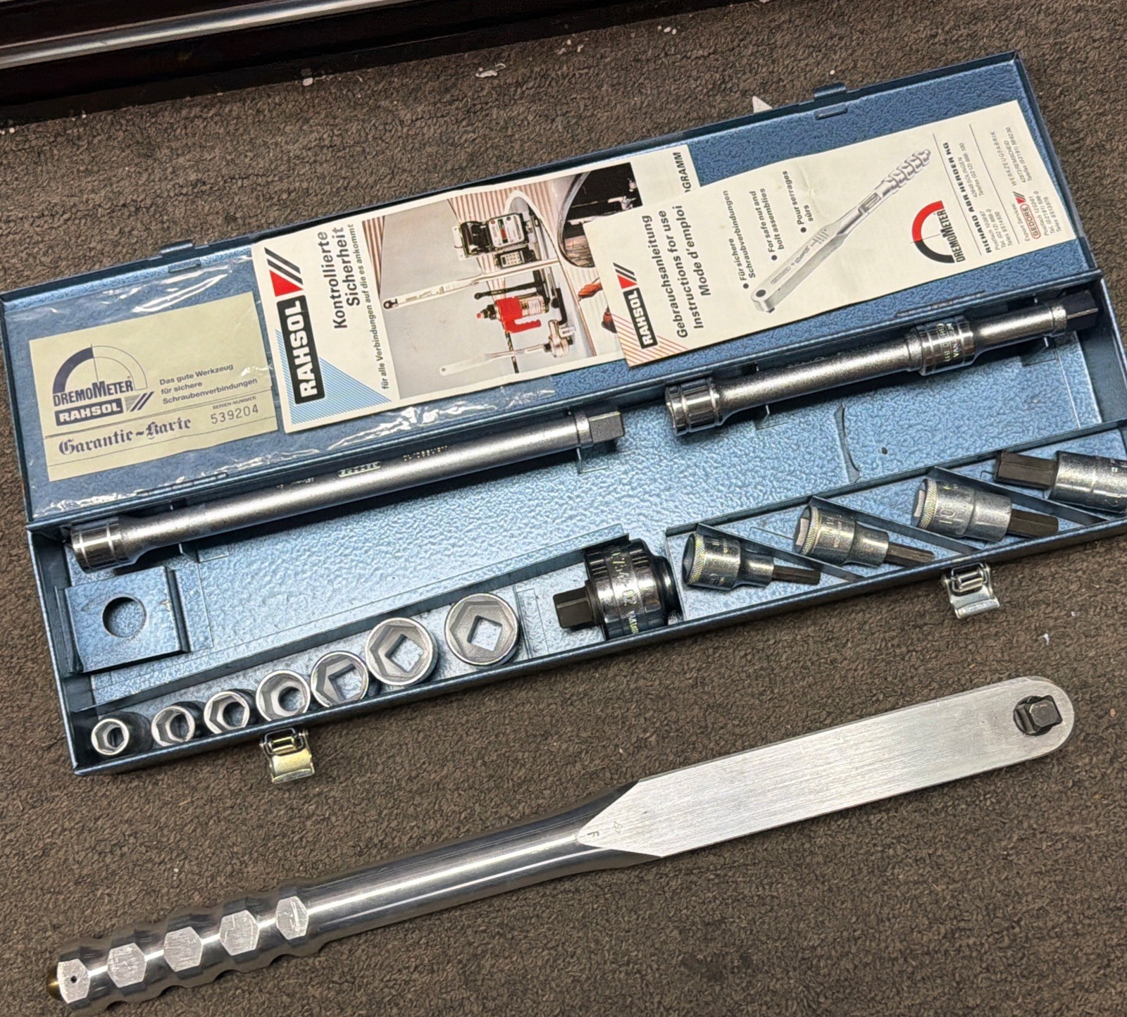 Gedore Rahsol DremoMeter Type B (8566-01) Torque Wrench & 16pc Socket Set
