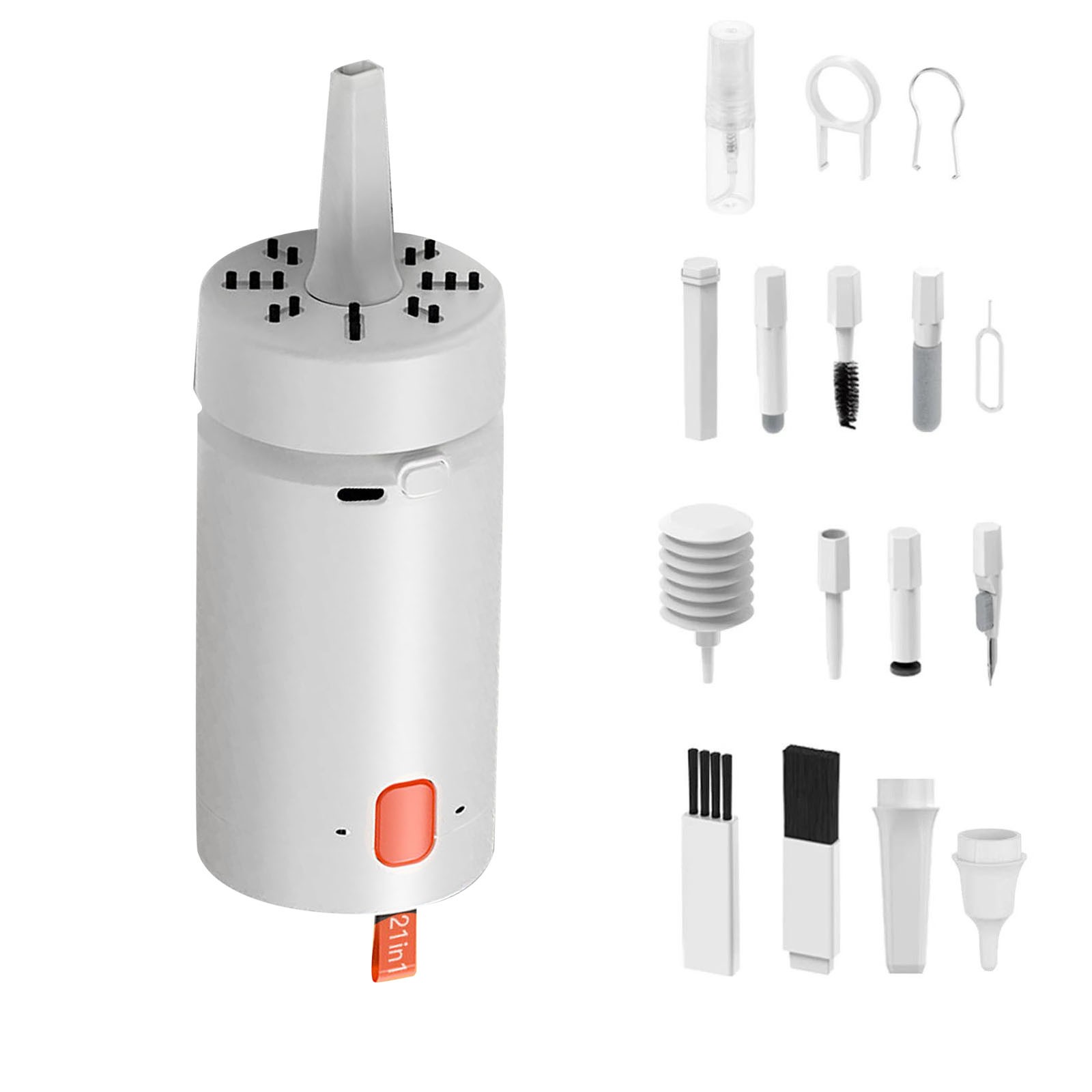Computer Cleaning Tool Set 21-in-1 with Vacuum for Keyboard Laptop Screen Device
