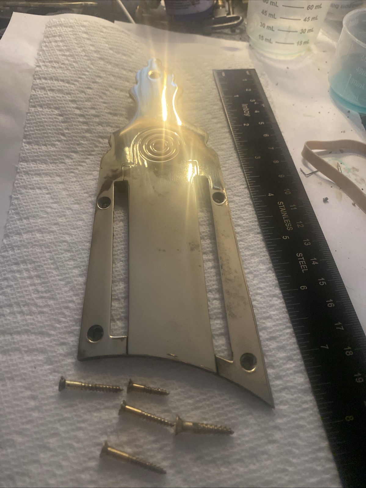 Brass Patch box And Screws.
