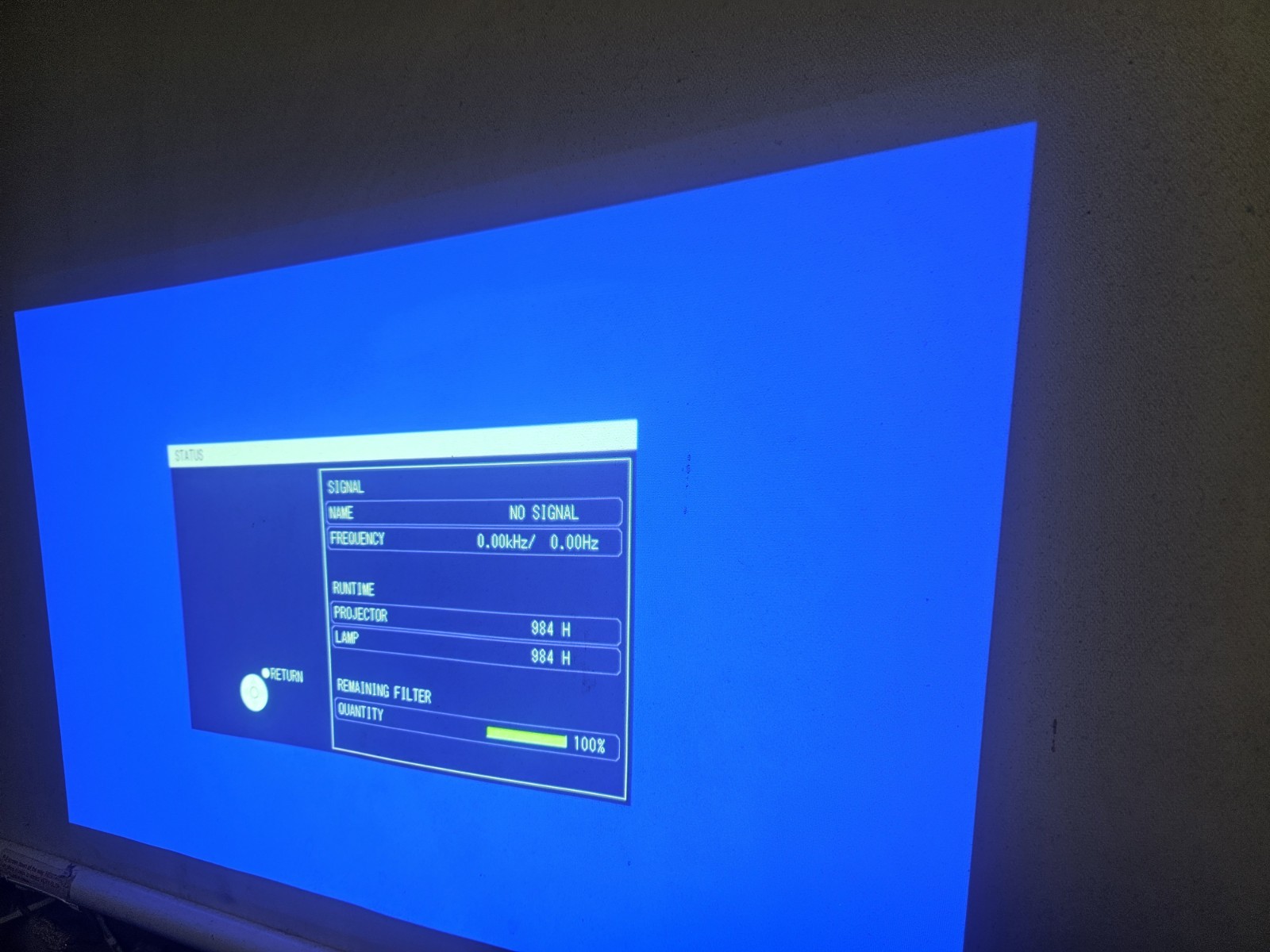 Panasonic PT FW300 Projector 984 Lamp Hours