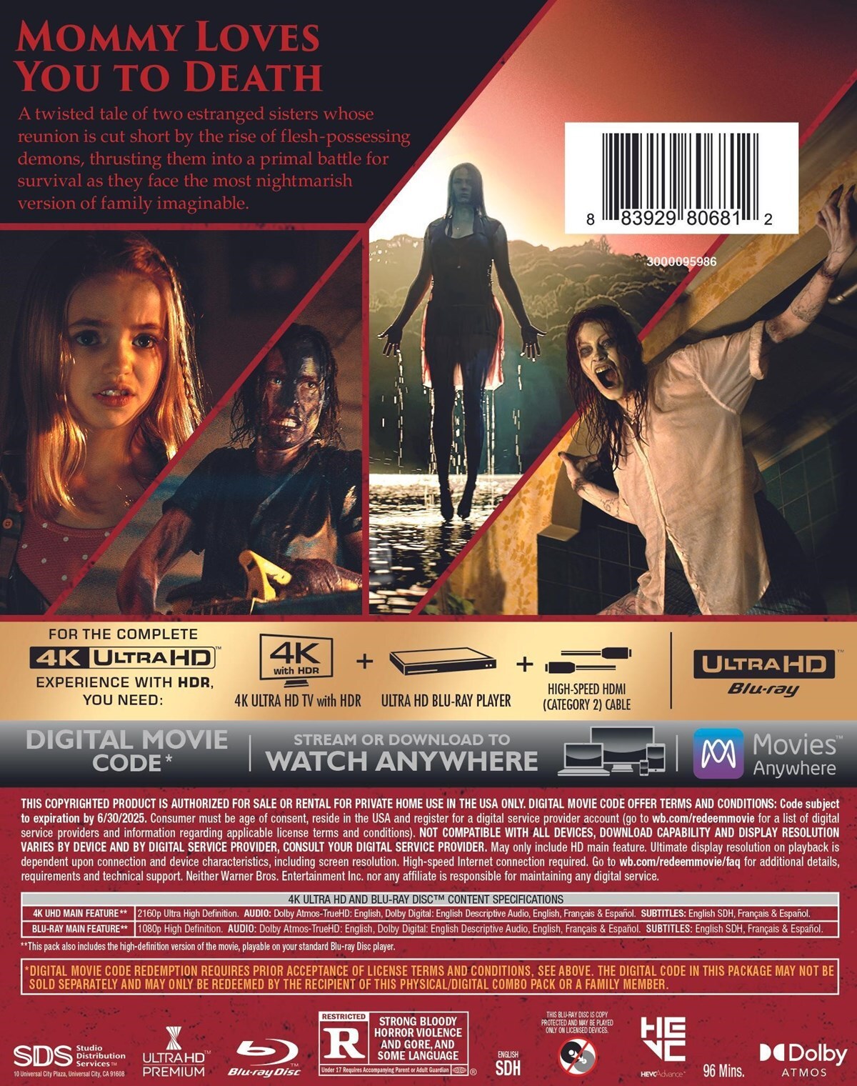 Evil Dead Rise 4K UHD Blu-ray Alyssa Sutherland NEW