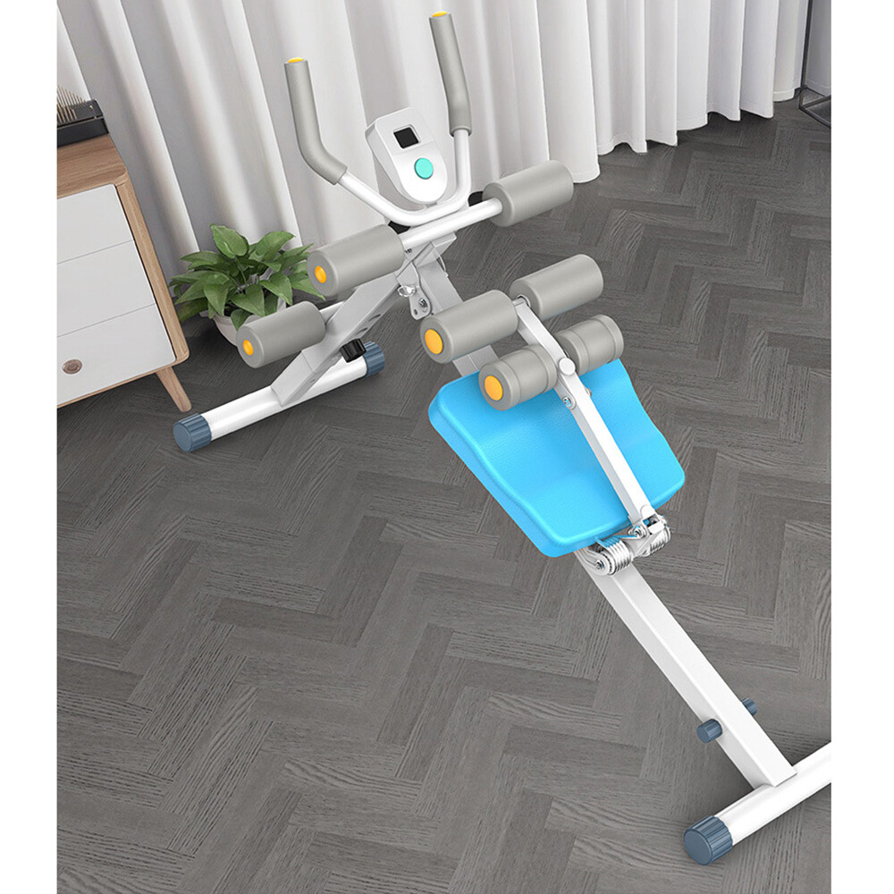 2-in-1 Adjustable Ab Trainer Machine - Foldable Sit-Up Bench, 330lbs Capacity
