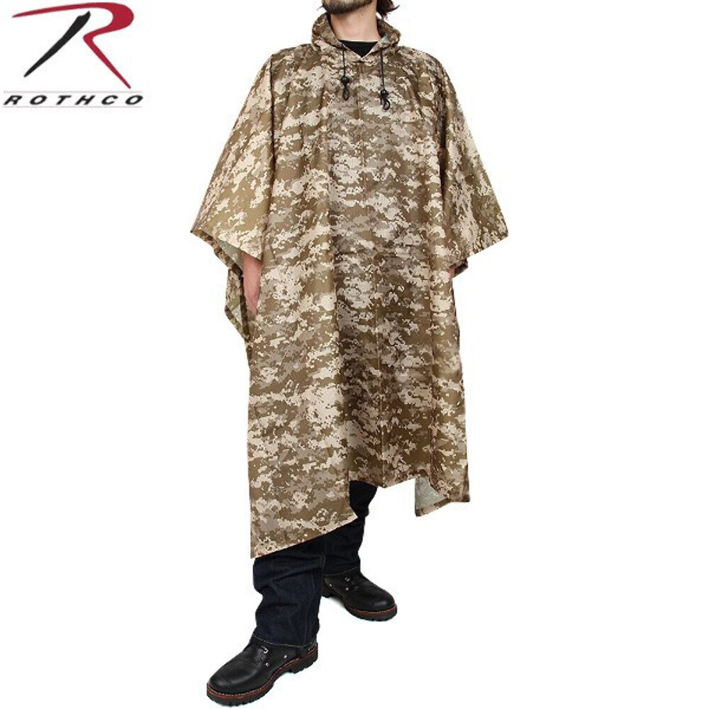 G.I Style Rip-Stop Poncho - Desert Digital