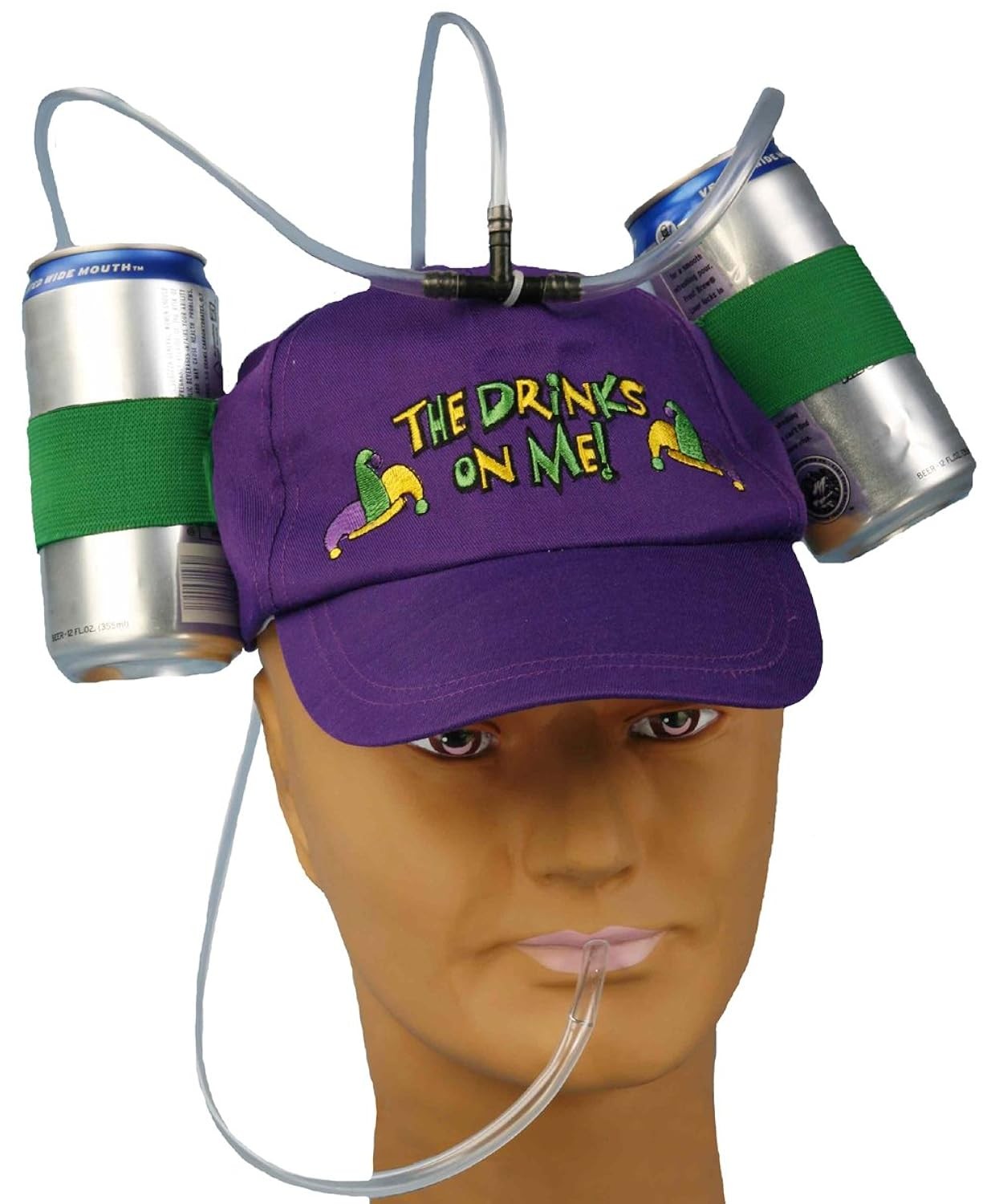 Mardi Gras Drinking Hat Holiday Fancy Dress Up Halloween Adult Costume Accessory