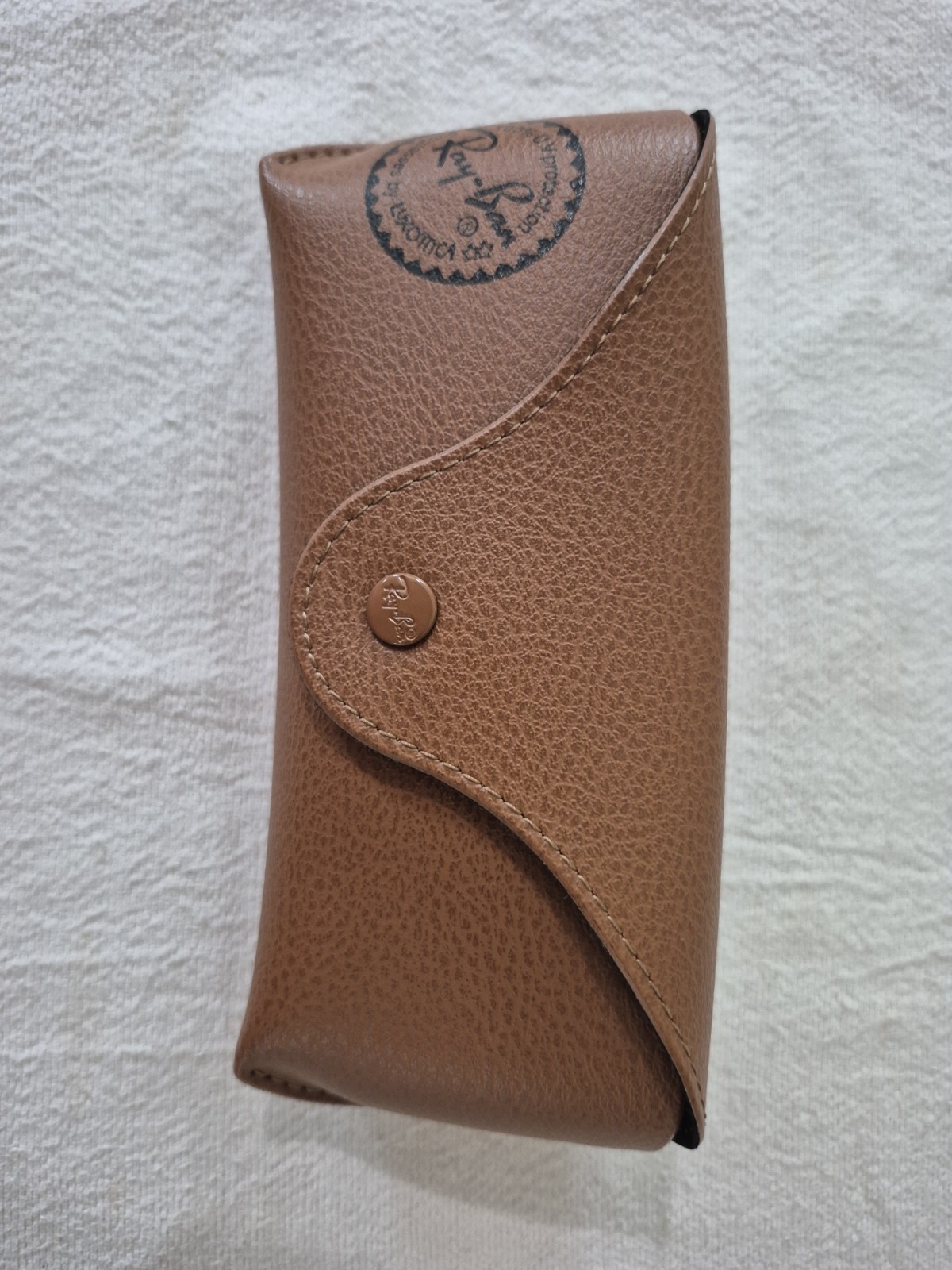 RayBan Faux Leather Sunglass Case Brown