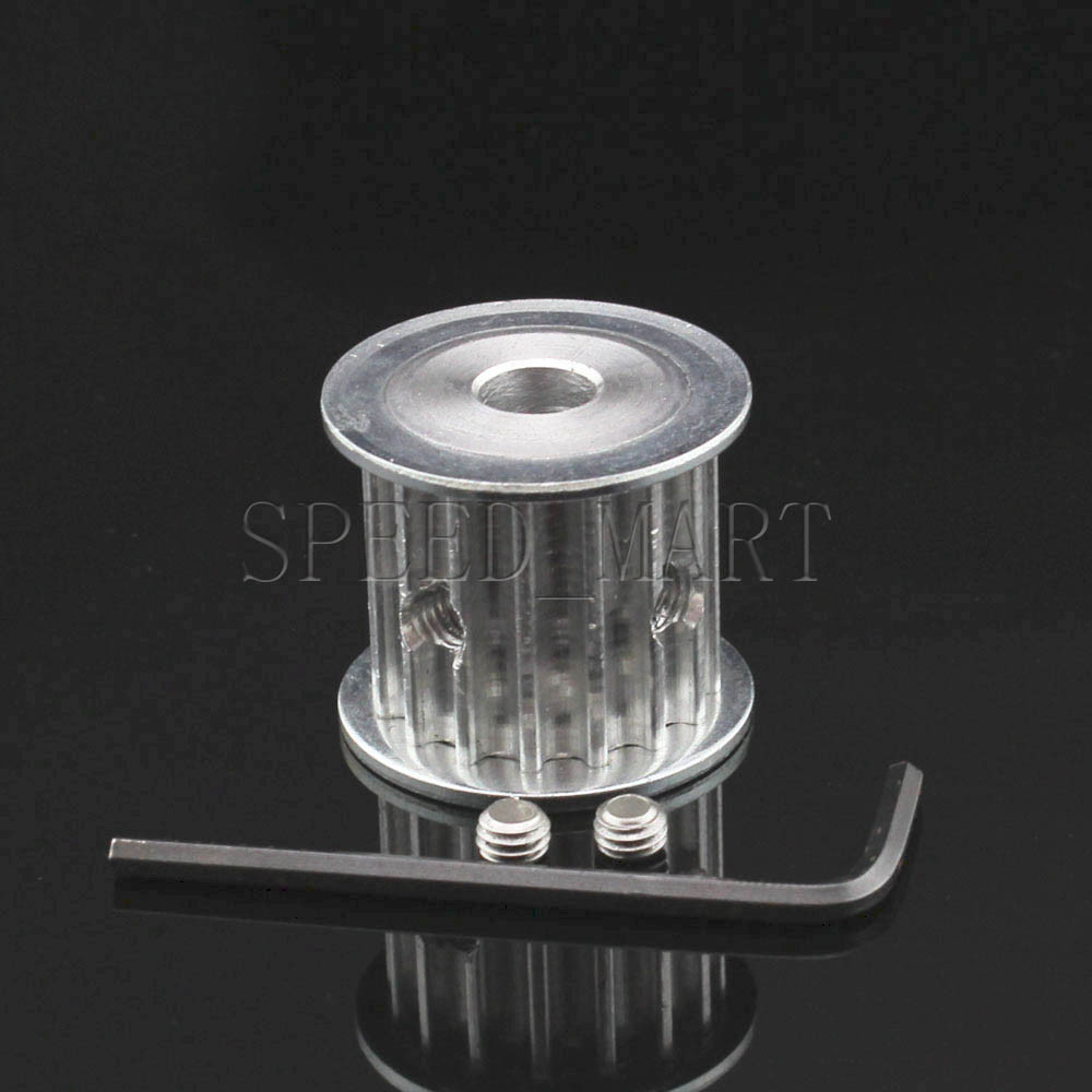 5M HTD5M Aluminum Timing Belt Pulley 16 Teeth 7mm Bore 21mm width Stepper Motor