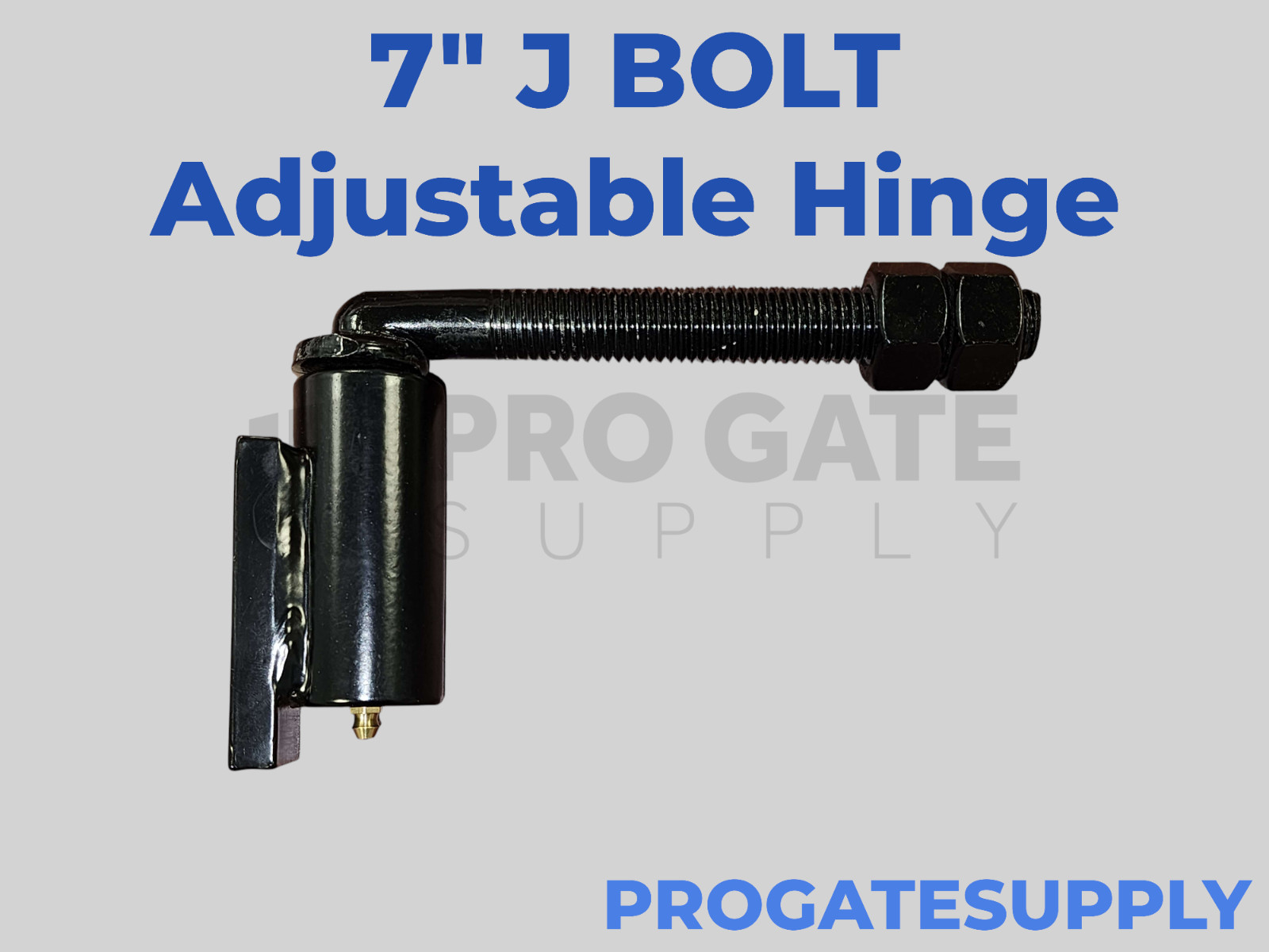 3/4" J-Bolt Gate Hinge | Heavy Duty 7" Adjustable Barrel | 2 Pairs (4 QTY)