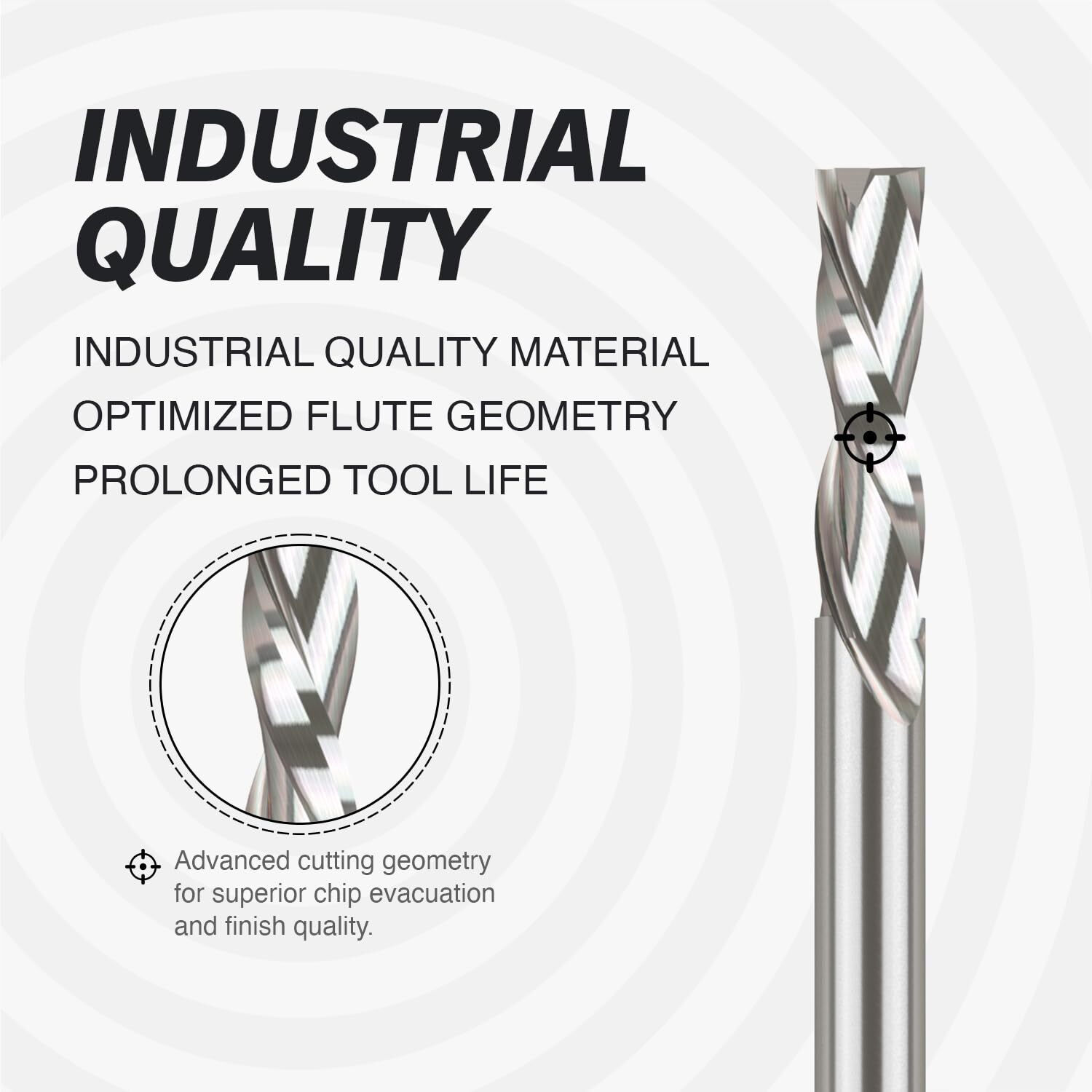 1/4 Inch Shank Up Down Compression Spiral Router Bit Solid Carbide Straight Cnc