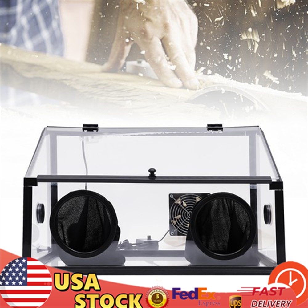 LED Grinding Box for Dust Collector Jewelry Engraving Table Polisher Dust Proof
