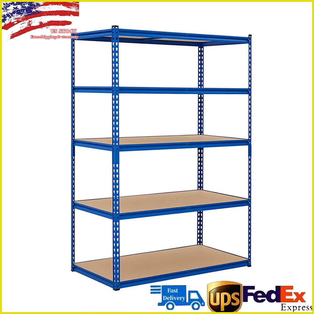 5-Tier Heavy Duty Adjustable Metal Shelving Garage Storage Utility Rack Shelves