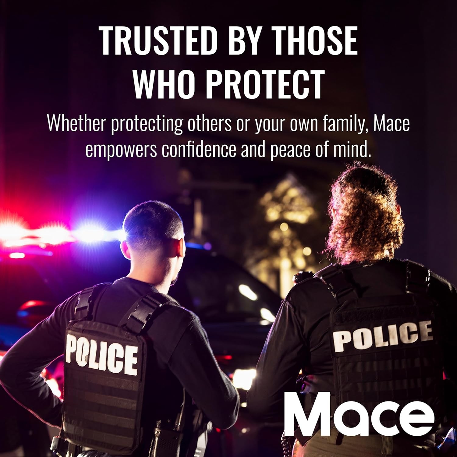 Mace 3-in-1 Pepper Spray — OC + Tear Gas + UV Dye, Flip-Top Safety Cap