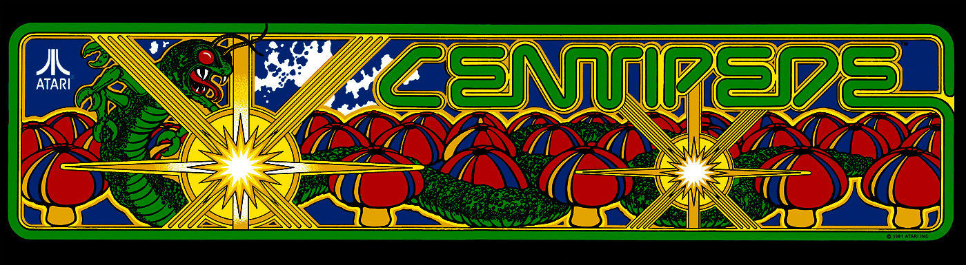 Centipede Arcade Marquee For Reproduction Header/Backlit Sign
