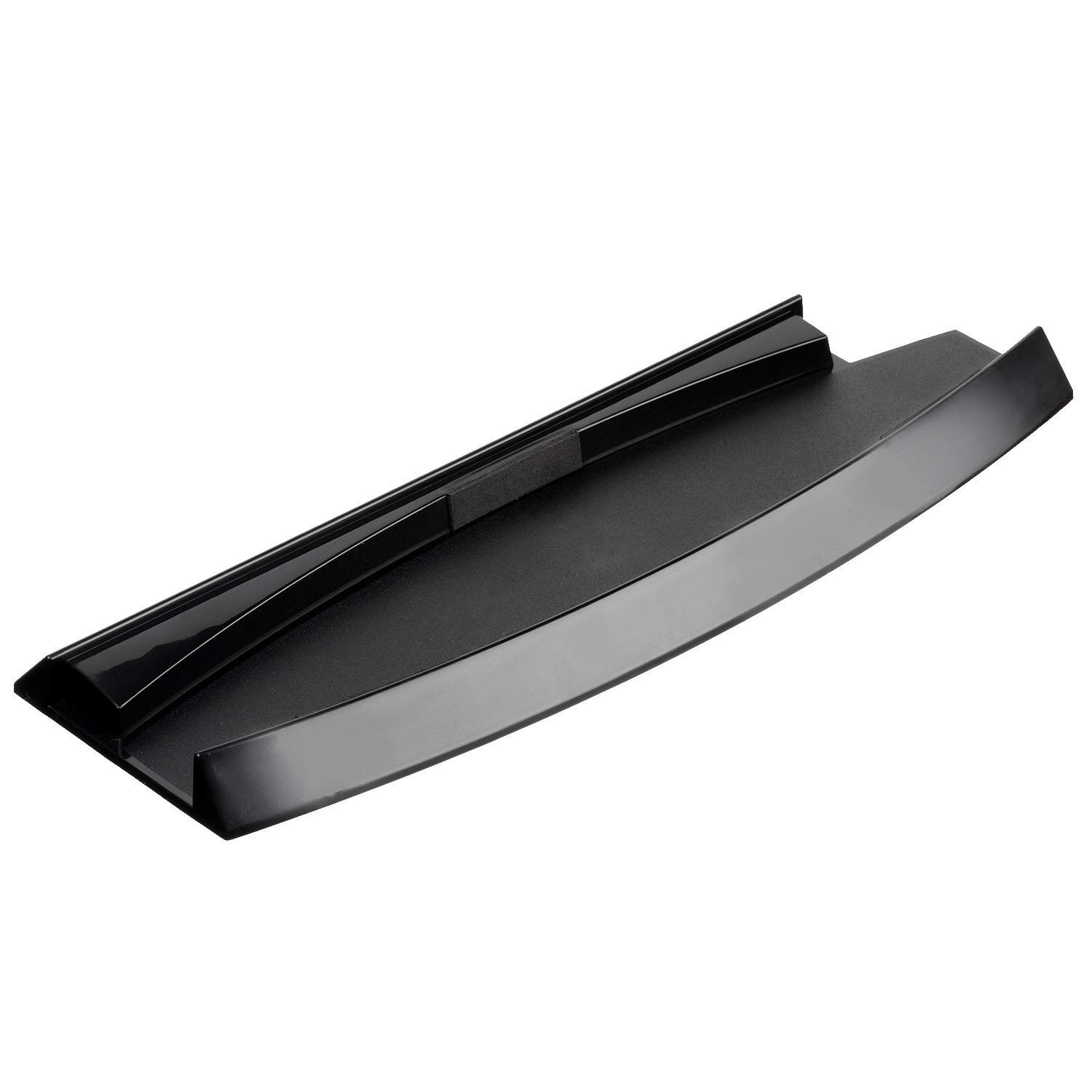 Skid-Proof Vertical Stand for PS3 Slim Console - Black, Secure & Space-Saving De