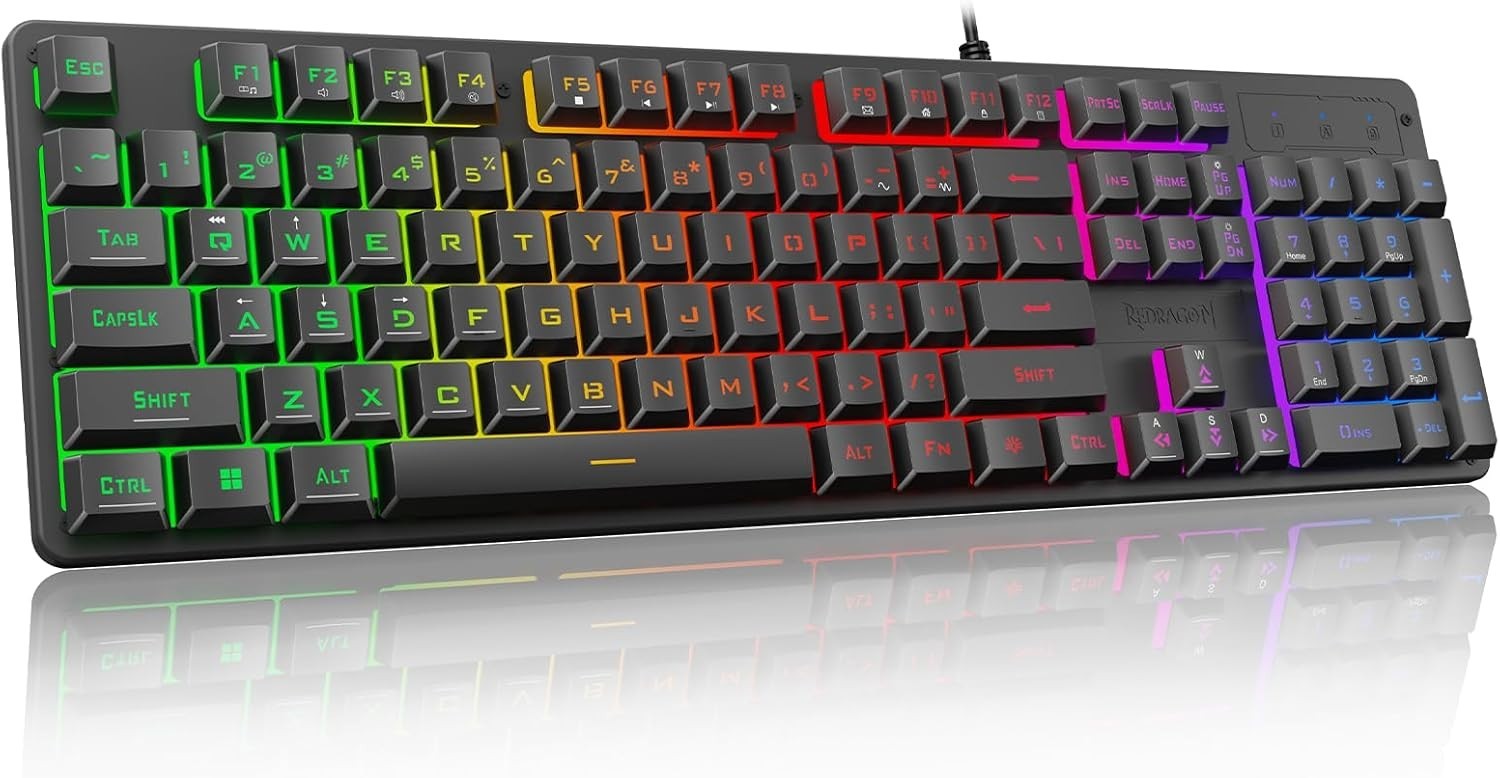 Wired Mechanical Keyboard K521 with Vibrant Rainbow Backlighting