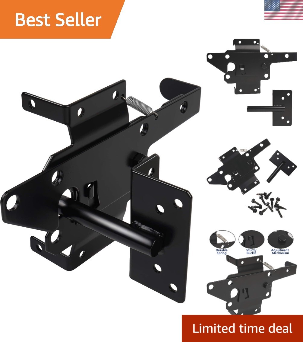 Versatile Heavy Duty Latch for Backyard Gates - Easy Install with Hardware Kit