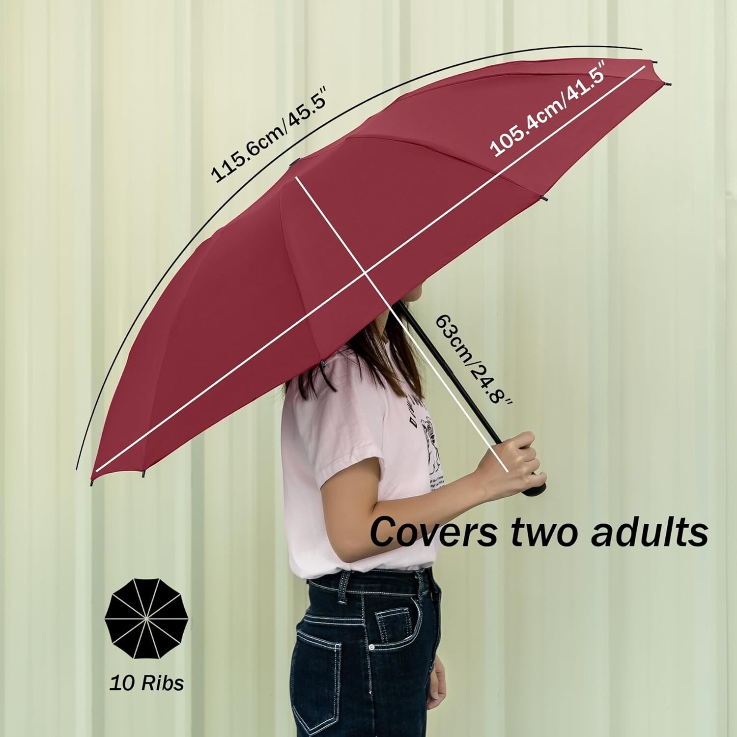 Umbrella Stormproof Folding Rain Windproof Compact with Automatic Men's C788