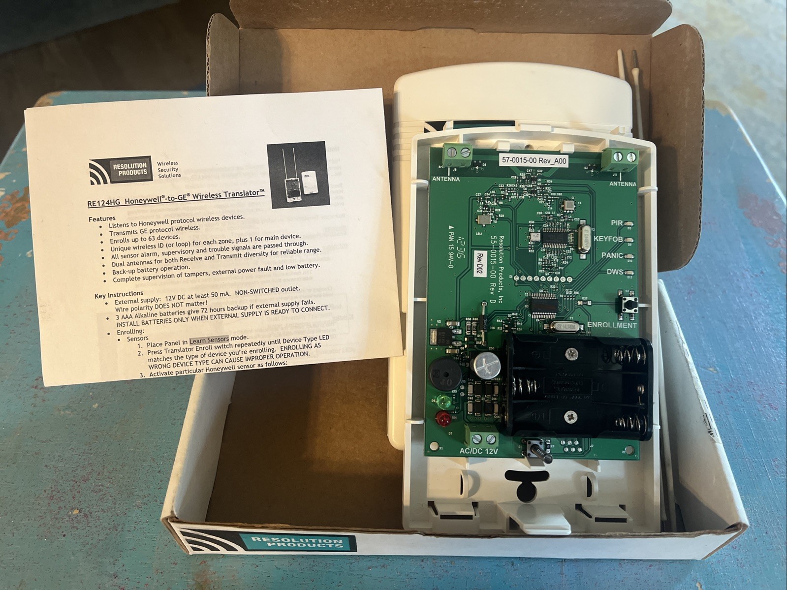Resolution Products RE124HG Honeywell to-2GIG Wireless Translator 13-522