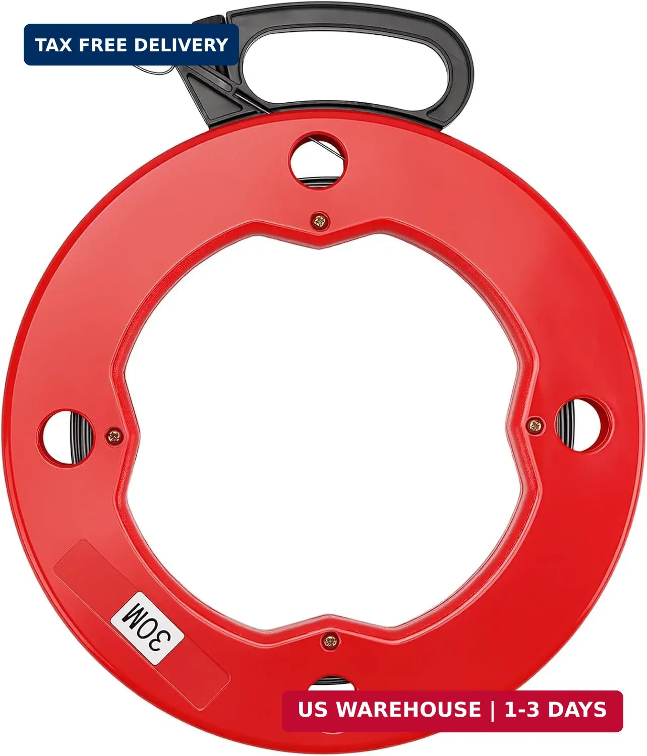 1/8 Inch x 100 Ft Steel Fish Tape, Electrical Fishing Tape Wire Puller with High