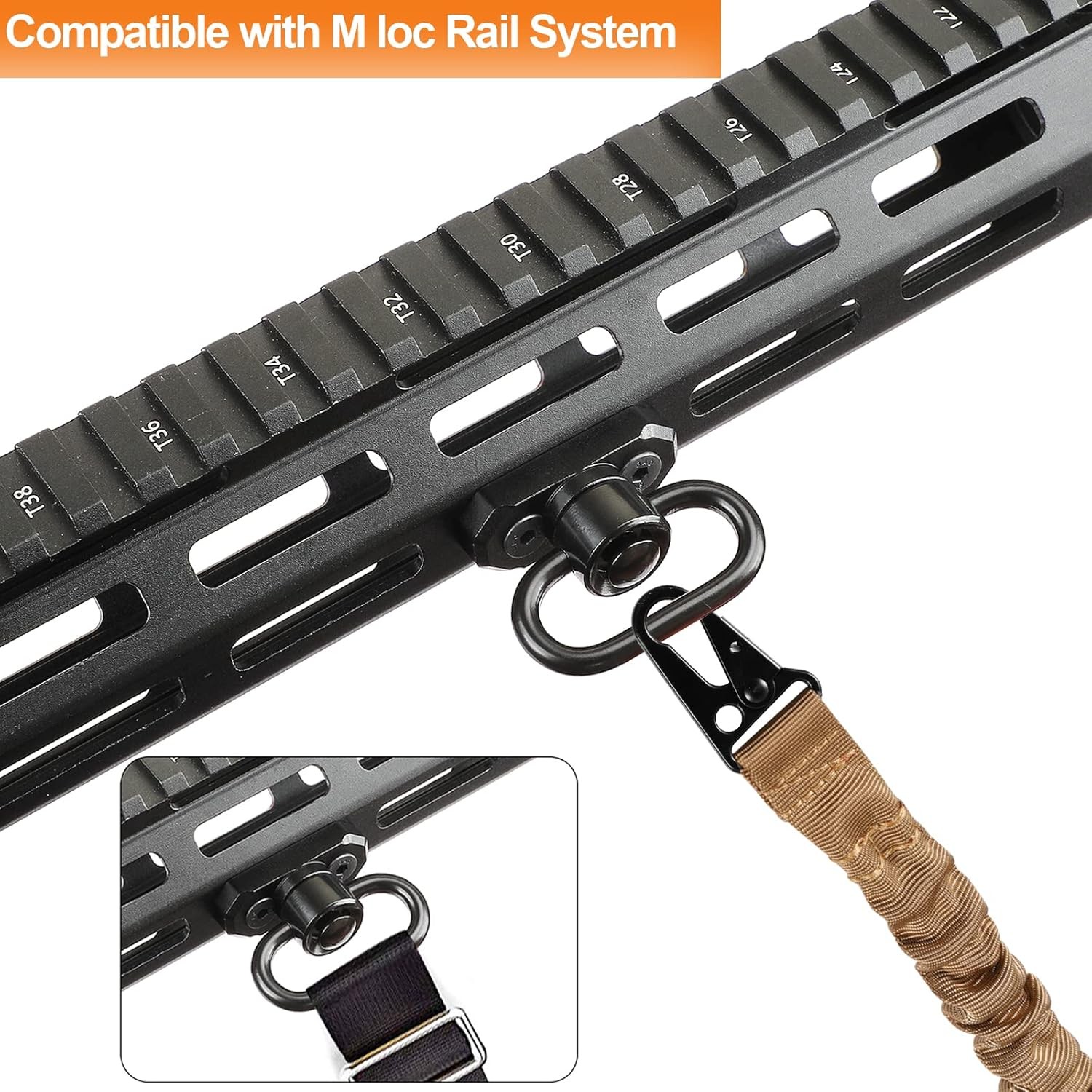Tactical 2 Point Rifle Sling Quick Release Gun Sling Shoulder Padded Adjustable