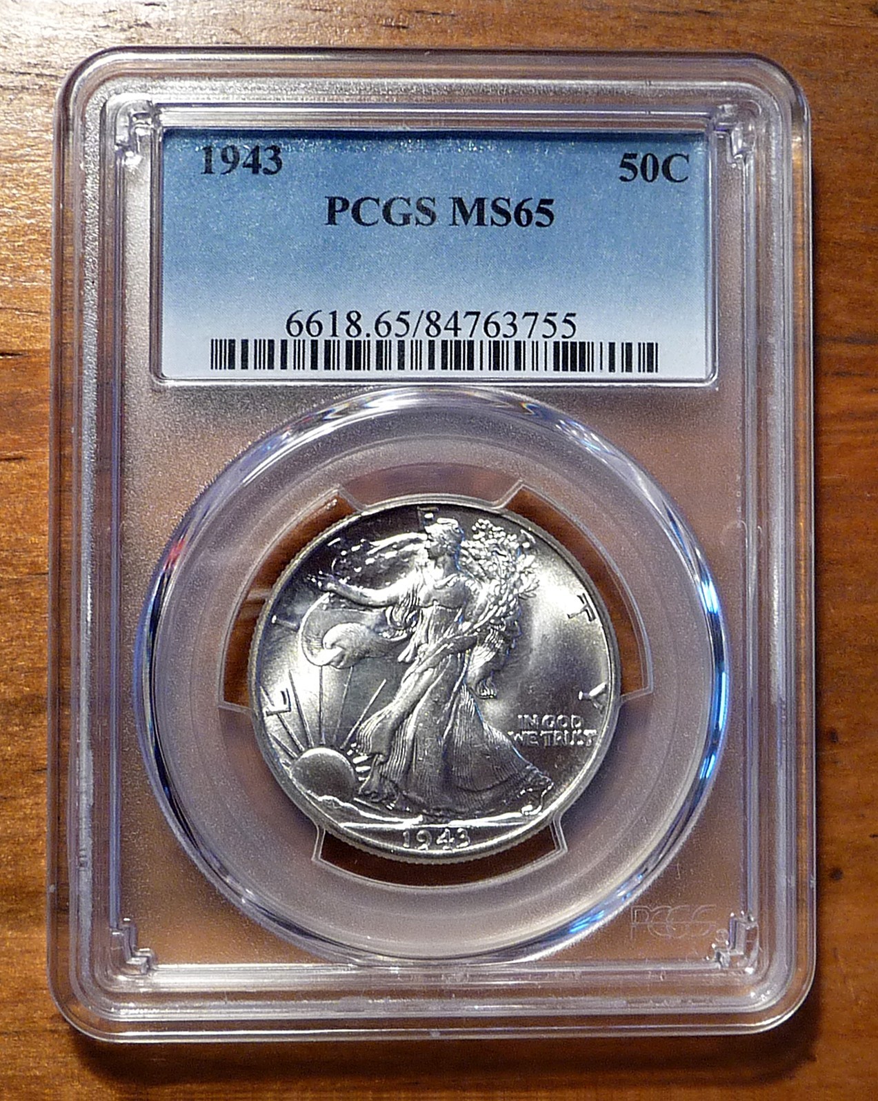 1943 P Walking Liberty Half Dollar ~ PCGS Graded MS65 Mint Cond Gem!