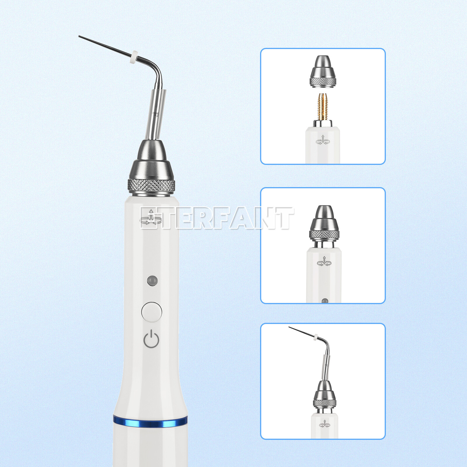 ETERFANT Dental Gutta Percha Obturation System Endo Heated Pen+2xTips white