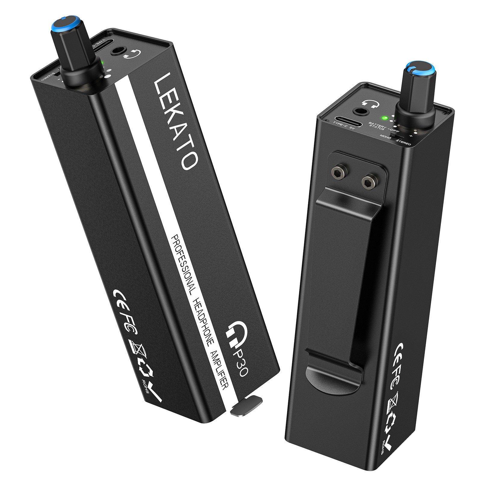 LEKATO P30 In-Ear Monitor Amplifier 16H Rechargeable IEM Amp Stage & Studio