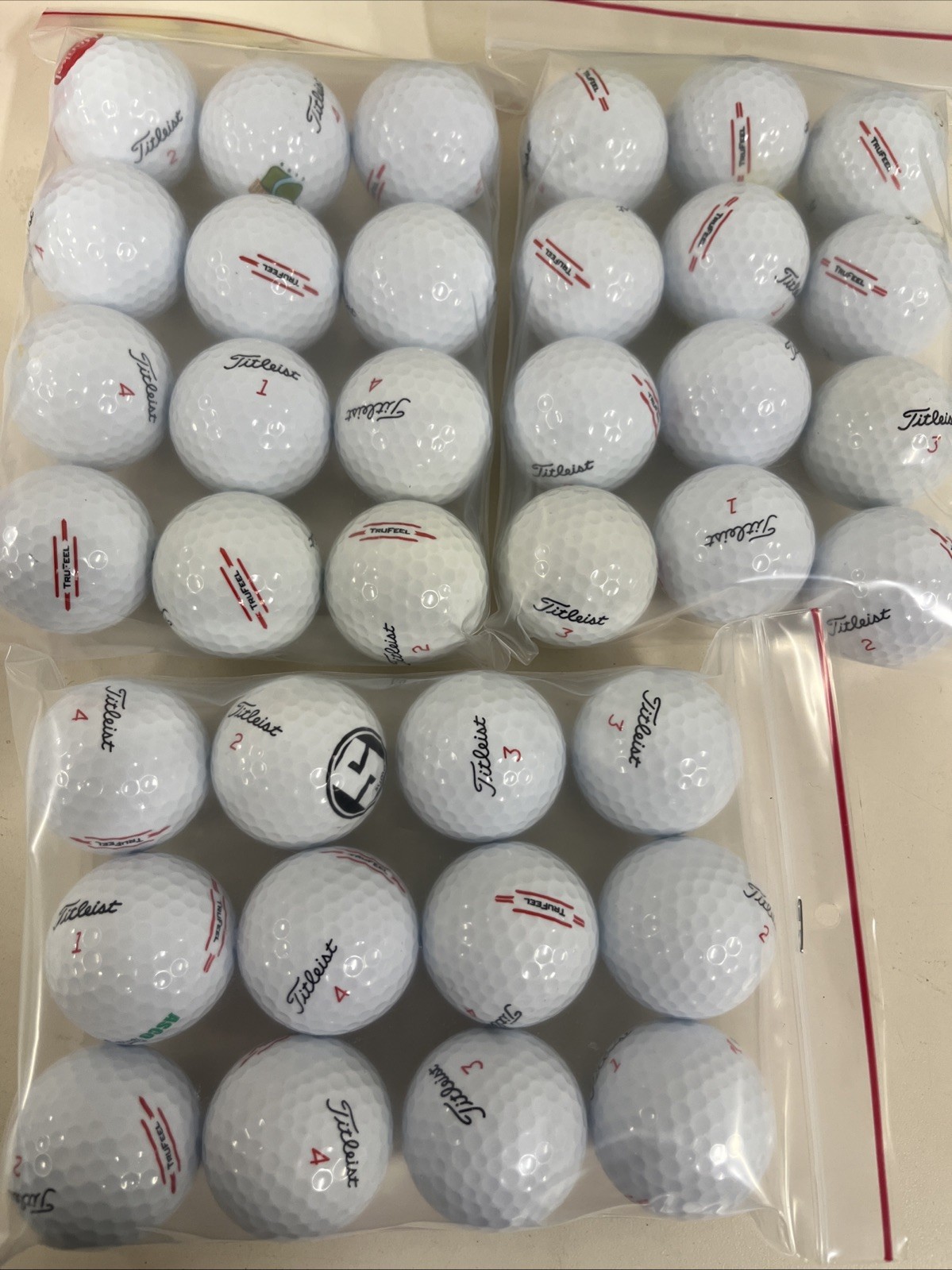 3 DOZEN   5-A TITLEIST DT TRU FEEL ( WHITE)GOLF BALLS